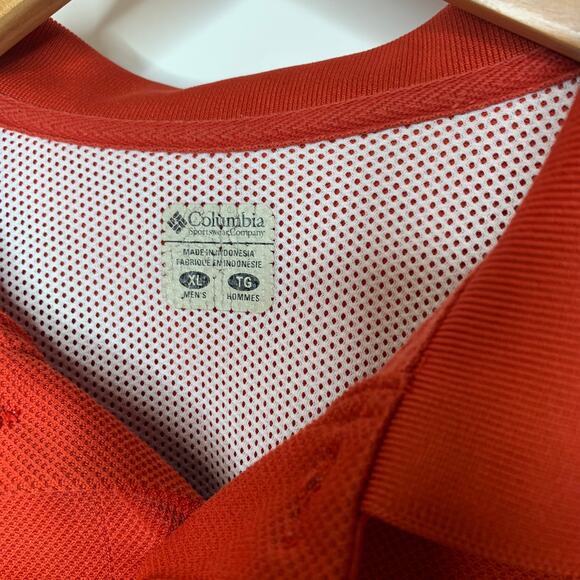 Columbia PFG  Omni Shade Red Polo Shirt XL - Picture 3 of 6